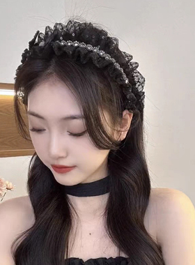蕾丝蝴蝶水钻精致发箍