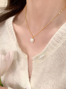 钛钢锁骨链女气质百搭轻奢时尚