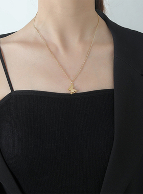 钛钢锁骨链女冷淡风法式项链