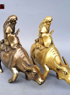 老子骑牛铜像老君出关人物雕塑工艺装饰教师礼品摆件铜雕定制