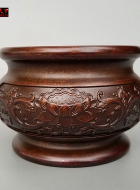 黄铜笔洗缸书法毛笔洗宣德炉鼎香炉家用装饰工艺礼品摆件