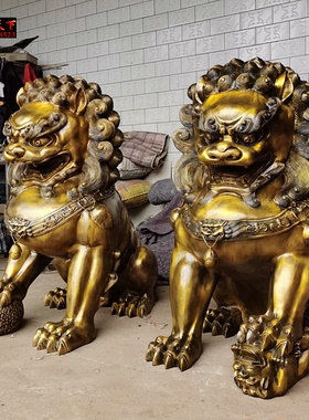 定做北京狮大号铜狮子