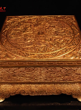 实心纯铜玉玺印章仿清代桌面