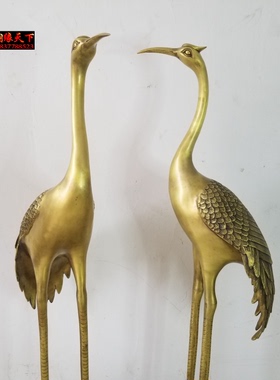 黄铜延年益寿龙龟门厅定做仙鹤