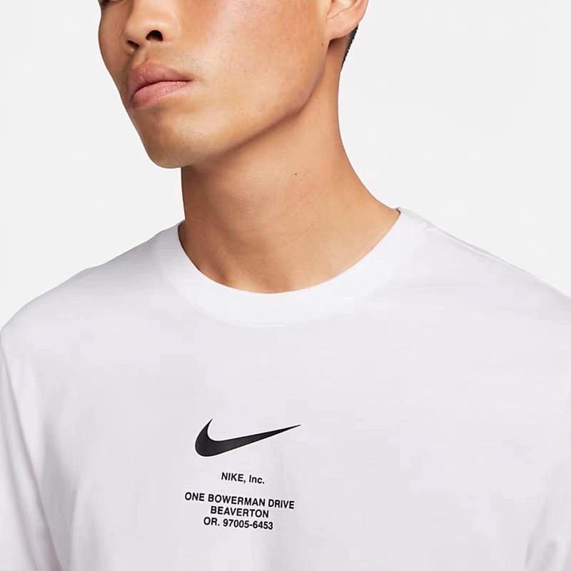 NIKE NSW BIG SWOOSH大钩子男子纯棉短袖T恤 DZ2882-010-100-700-图2