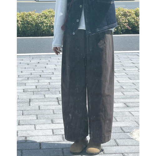 九分弯刀休闲阔腿裤女大码春夏2026新款胖mm宽松显瘦气球工装裤子 - 图2