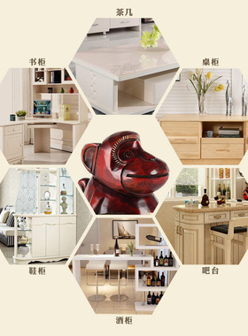 桃木雕刻生肖属相猴子储蓄罐家居卧室装饰品桌面摆件创意生日礼物