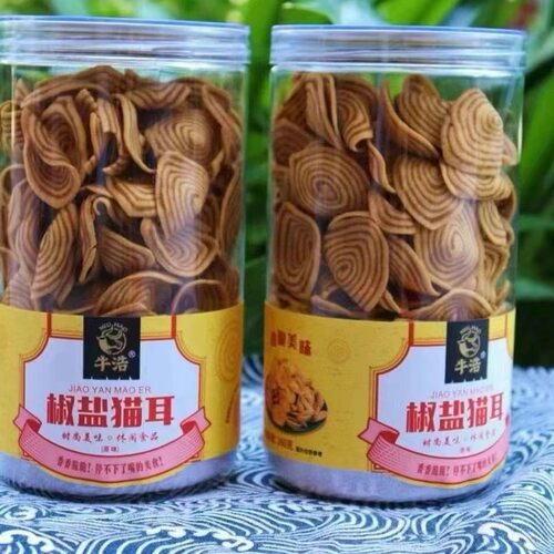 牛浩椒盐猫耳酥罐装网红爆款潮汕特产薄脆怀旧小零食办公休闲食品 - 图0