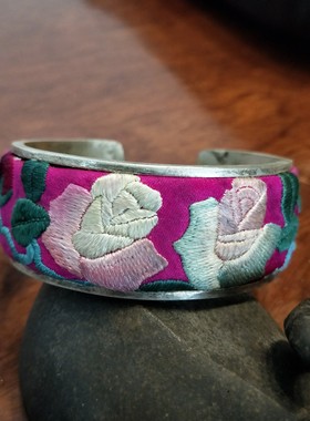 民族风老绣手镯