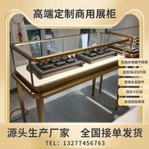 High-end commercial display case Jewelry Exhibition Cabinet Source Custom Manufacturer Stainless Steel Glass Counter Sales Counter