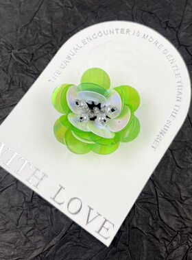 现货heavenlyjelly透明亮片鞋扣