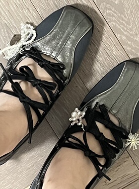 韩系潮流芭蕾舞鞋鞋带扣