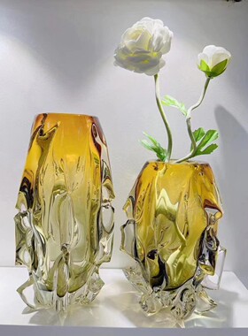 轻奢风琉璃花瓶插花水培