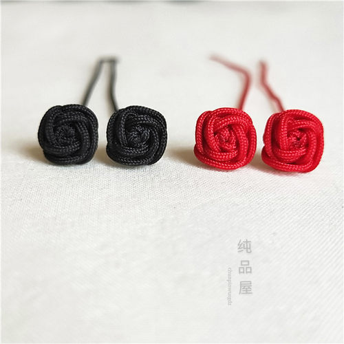 小花小球玫瑰花红绳耳线合集 防过敏百搭特色绳子耳钉女超仙礼物 - 图0