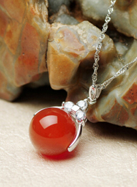 鉴定证书红玛瑙转运珠路路通玉髓