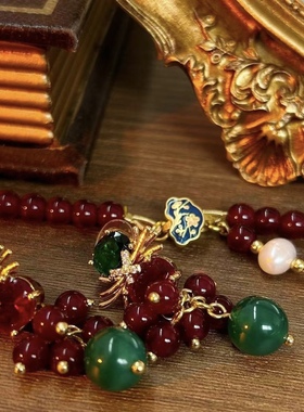 包邮琉璃珍珠项链锁骨链