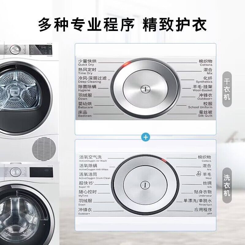 Bosch/博世 WGC354B01W/WQC455D00W活氧除菌除螨热泵烘干蚕丝被-图1