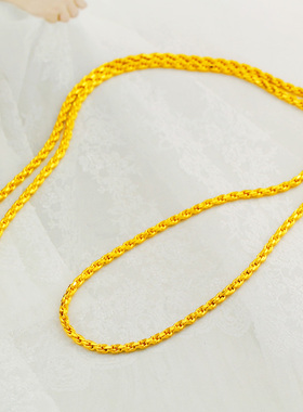 久不掉色镀黄金欧美长款项链