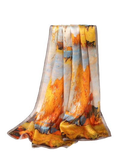 Spring, summer and autumn printed Chinese style women's silk