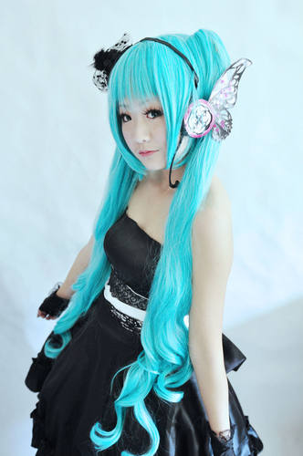 梦工坊 Vocaloid  初音miku 蝴蝶耳机magnet版礼服 cosplay服装 - 图1
