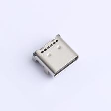 HX TYPE-C 24P QT USB连接器 TYPE-C母座 24P双贴/全贴款 不锈钢 - 图1