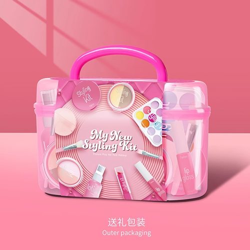 宝宝儿童化妆品无毒小女孩子玩具仿真涂不出来色彩妆全套装公主盒 - 图3