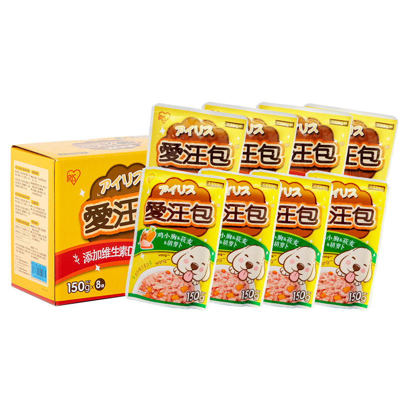 爱丽思狗零食罐头拌狗粮成犬幼犬主食罐头补充营养湿粮包150g*8袋,淘宝优惠券,粉丝福利购,淘宝优惠卷
