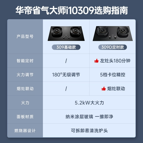 [Little Feiyi] Vatti Газовая плита I10309 Газовая плита домохозяйственная двойная плита инкрустация природного газа сжиженной газовой плиты официально