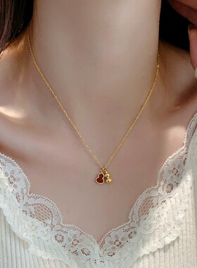 A.D Hepburn chao美丽 女士精致轻奢感高端金色葫芦吊坠细款项链
