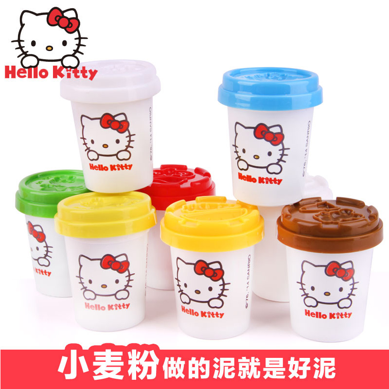 迪士尼HelloKitty女儿童小麦泥蛋糕甜品屋橡皮泥彩泥美食工坊礼物