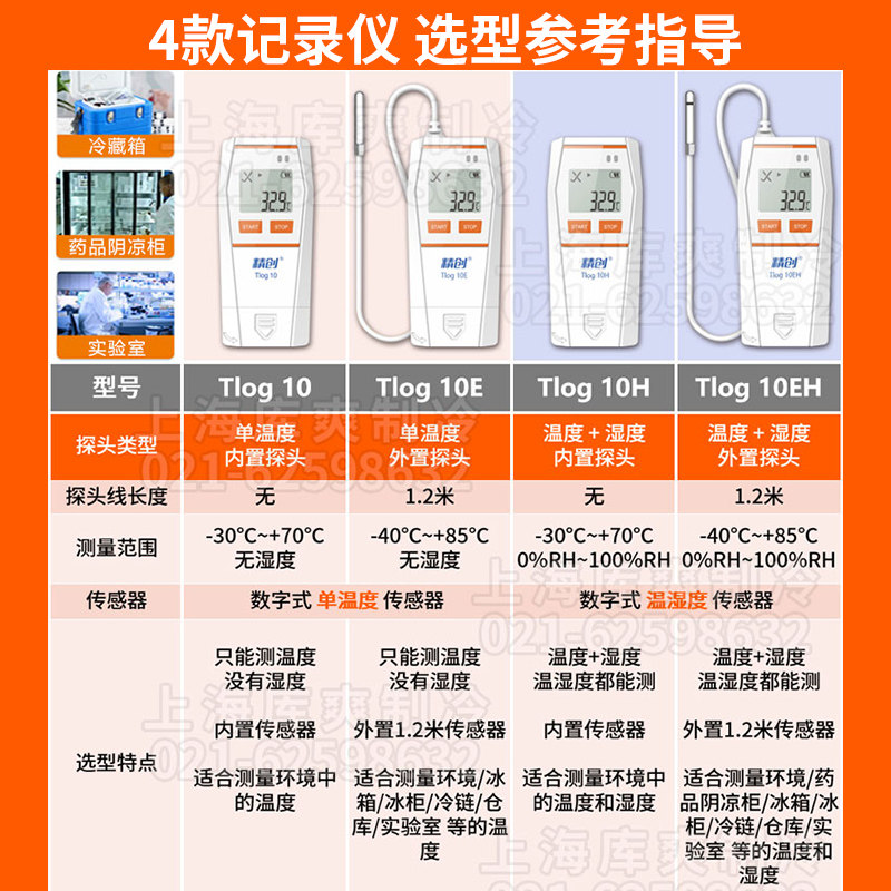 Tlog 10温度记录仪冷链运输自动usb可导出数据高精度温湿度计_虎窝淘