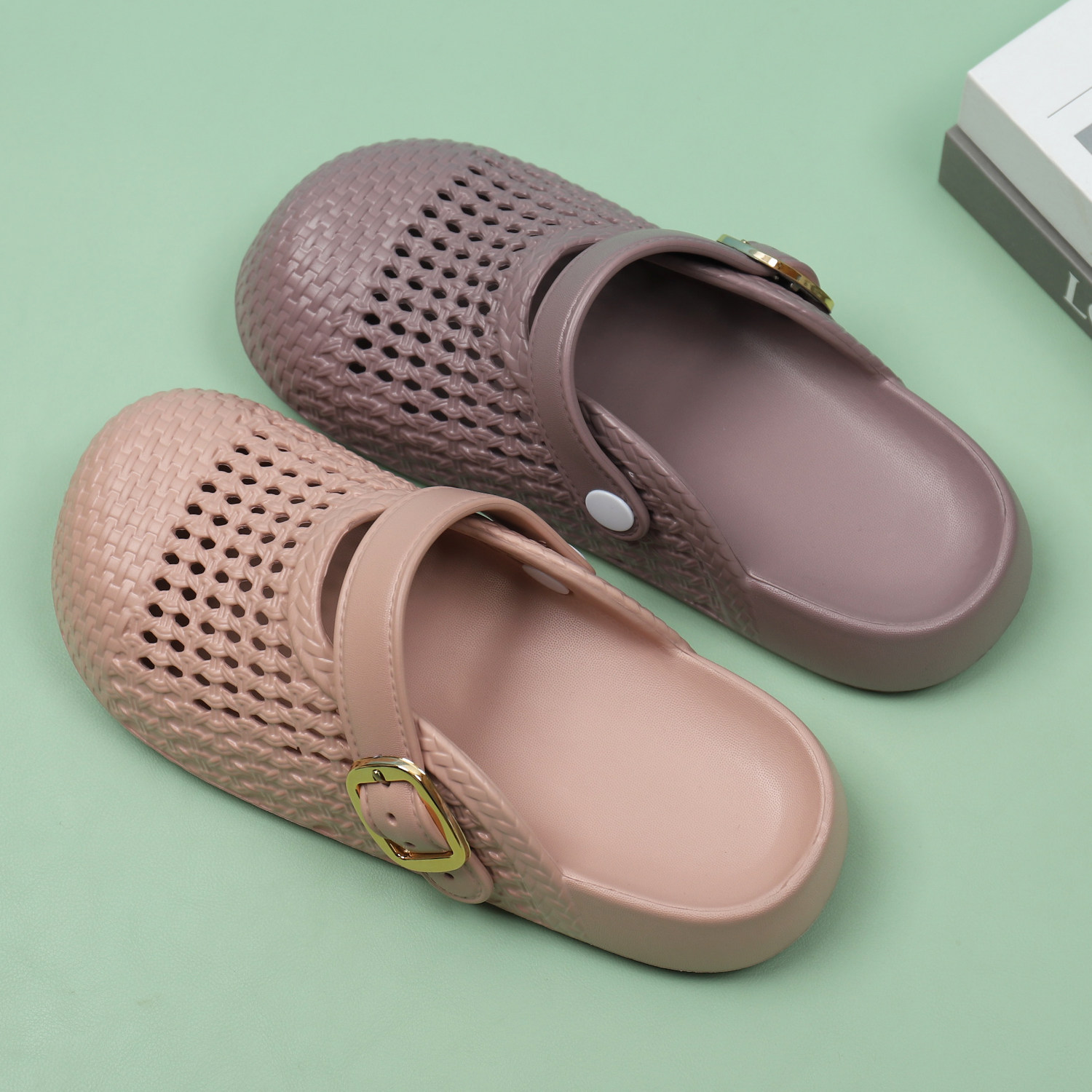 包头凉拖鞋女2026新款防滑踩屎感时尚百搭平底外穿懒人半拖鞋黑色,淘宝优惠券,粉丝福利购,淘宝优惠卷