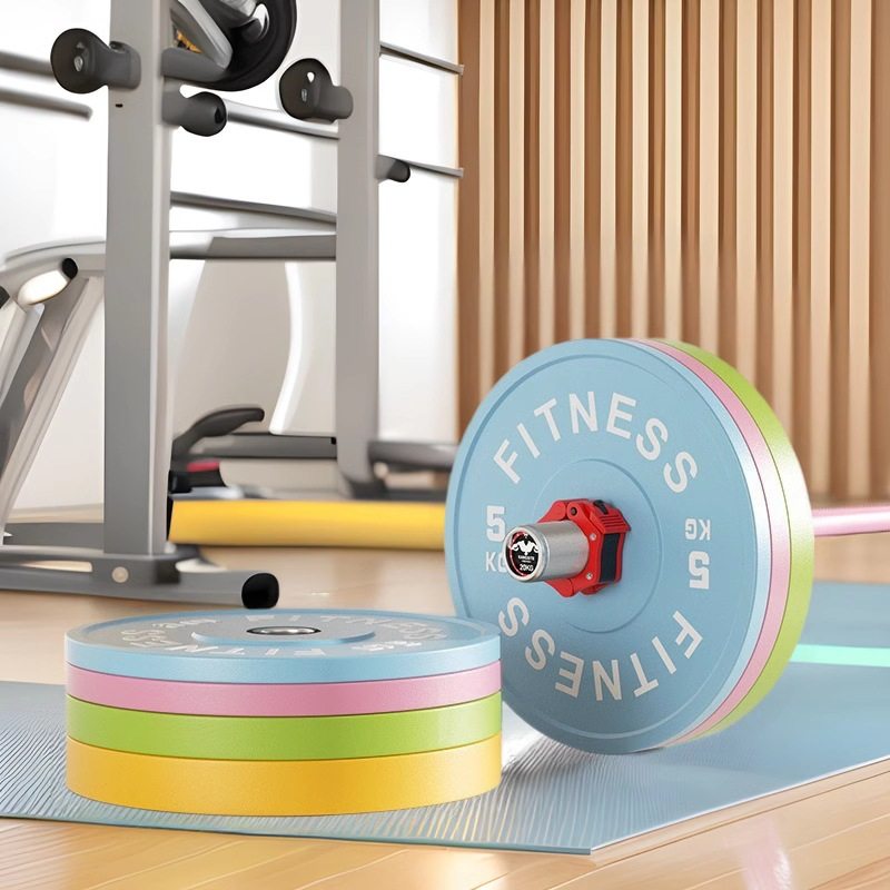马卡龙彩色包胶大孔杠铃片家用练臀深蹲臀推健身桥塑全套杠铃竞技,淘宝优惠券,粉丝福利购,淘宝优惠卷