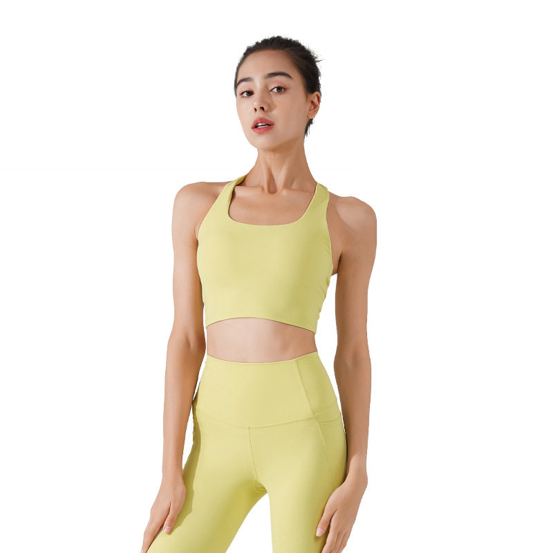 含胸垫外贸运动内衣女瑜伽服美背防震挂脖普拉提 文胸健身背心bra,淘宝优惠券,粉丝福利购,淘宝优惠卷