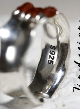 7in 925银戒指【知觅】原创小众设计复古手作男女同款s925戒指