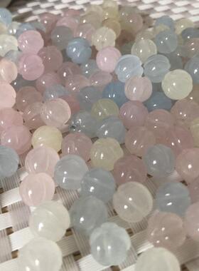 三彩散珠摩根石南瓜珠散珠玉石手链脚链项链配件摆件人物巴西