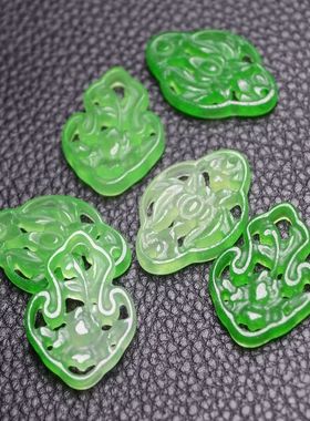 17*25mm干青镂空牡丹荷花吊坠 DIY古风发簪步摇耳饰配件