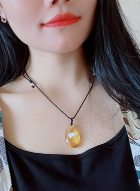 大水滴水晶项链定制十二生肖吊坠