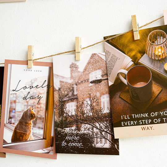 Wooden clip hemp rope lanyard ins simple photo color