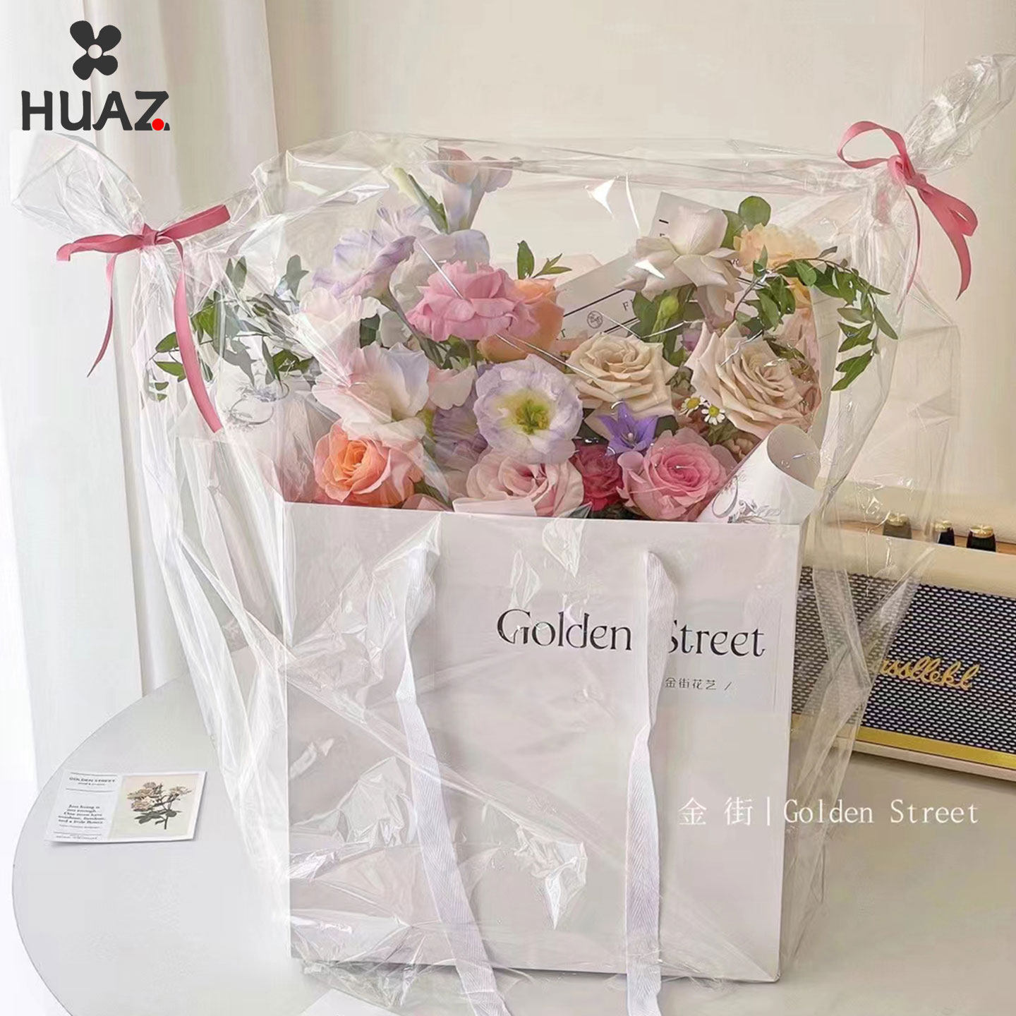 花束防尘袋透明袋OPP防尘罩防水防污大号礼品套袋塑料鲜花保护袋,淘宝优惠券,粉丝福利购,淘宝优惠卷