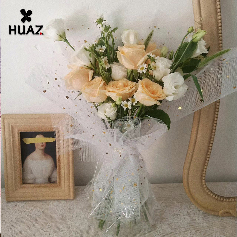 亮片星月纱雪点纱网纱花束包装星星纱包花纱网烫金鲜花资材,淘宝优惠券,粉丝福利购,淘宝优惠卷