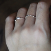 Ring Women's 925 sterling silver bead ring commuting, simple, versatile, light luxury, stackable, minimalist, non-fading, no need to take off the ring