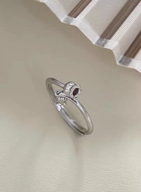 铃兰戒指女小众设计高级感轻奢气质花朵食指戒开口指环尾戒