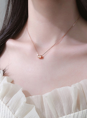 小蛮腰设计感学生韩版银项链