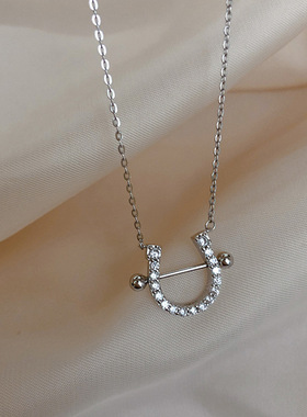轻奢ins冷淡风小众设计感锁骨链