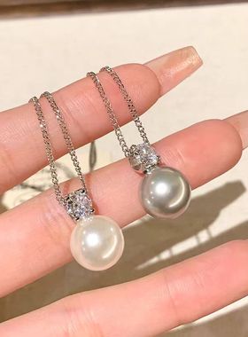 闪钻珍珠项链女2025新款爆款小众高级感轻奢精致颈链