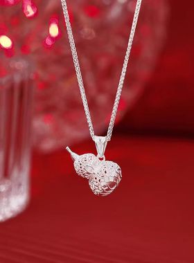 925银葫芦项链配饰女新款2025爆款轻奢小众锁骨颈链情人节礼物