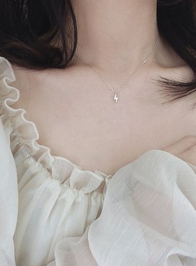 闪电项链女轻奢小众设计感流苏锁骨链2025年新款爆款潮