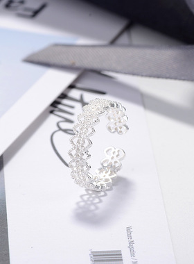 开口花边关节戒指