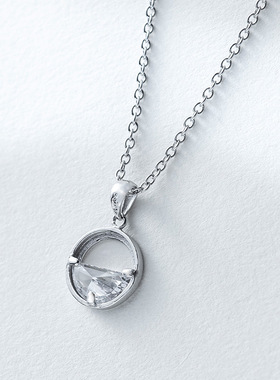 925银吊坠日韩风学生森系锁骨链